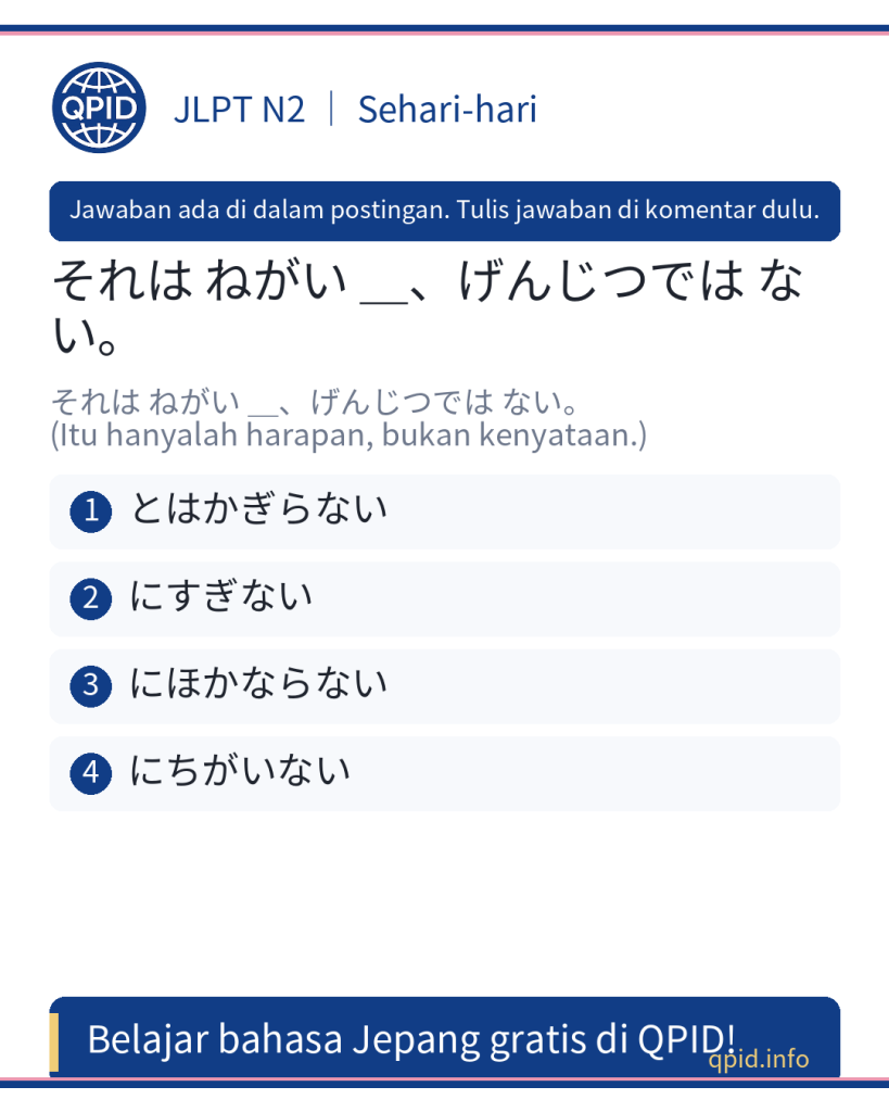 Makna にすぎない dan Penjelasan Lengkap JLPT N2