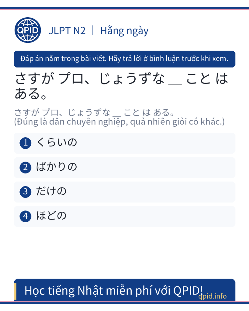 だけの nghĩa là 'chỉ', 'đủ' - JLPT N2 giải thích chi tiết