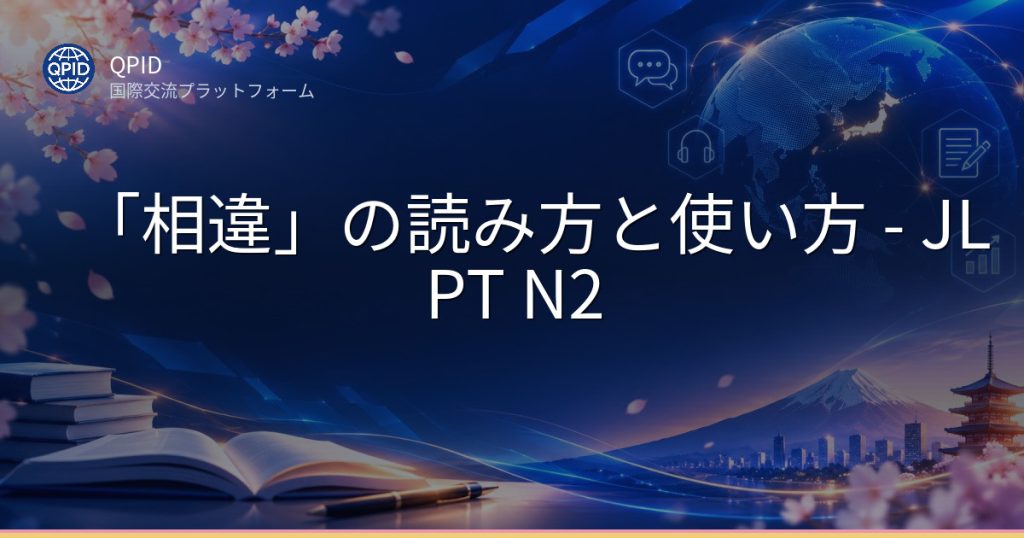 「相違」の読み方と使い方 - JLPT N2