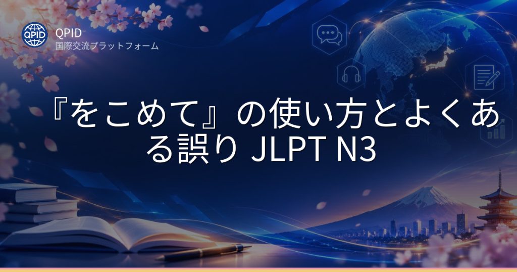『をこめて』の使い方とよくある誤り JLPT N3