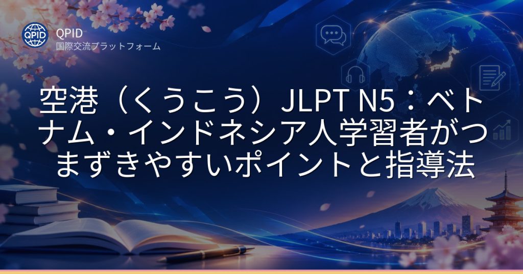 空港（くうこう）JLPT N5：ベトナム・インドネシア人学習者がつまずきやすいポイントと指導法